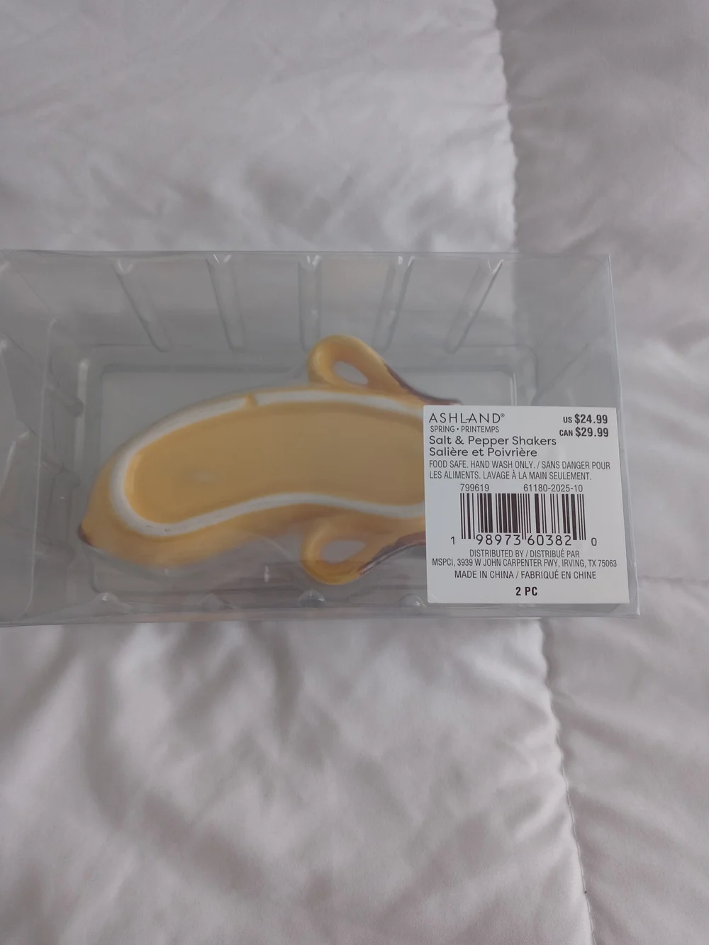 Banana Salt and Pepper Shaker Set - Yellow & Cream